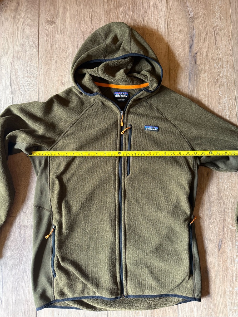 Patagonia Men’s Better Sweater Fleece Hoodie Olive Green Full Zip Jacket XL - Picture 5 of 8